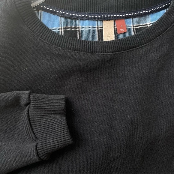 NWOT Pilcro | Anthropologie Contrast Flannel Sweatshirt - Picture 10 of 11